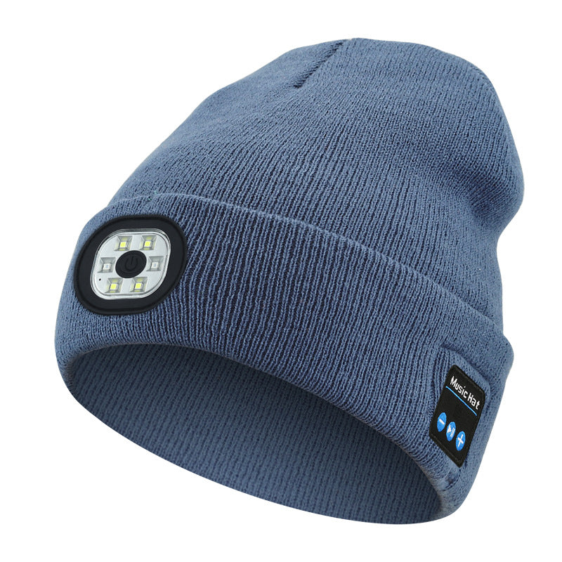 Warm LED Beanie with Bluetooth 5.4 Stereo, USB Rechargeable & 3-Level Adjustable Light | Music & Heating Winter Hat eprolo