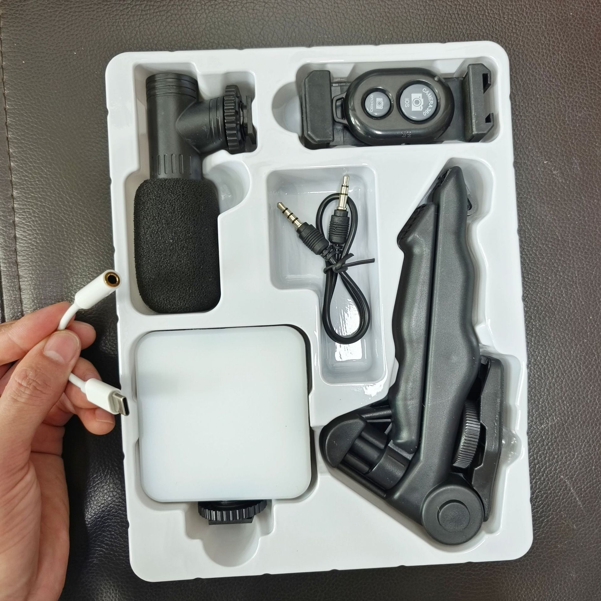 Desktop Beauty Leg Pocket Fill Light with Microphone Set Single Reflex Conference Lamp Handheld Photography with Microphone eprolo