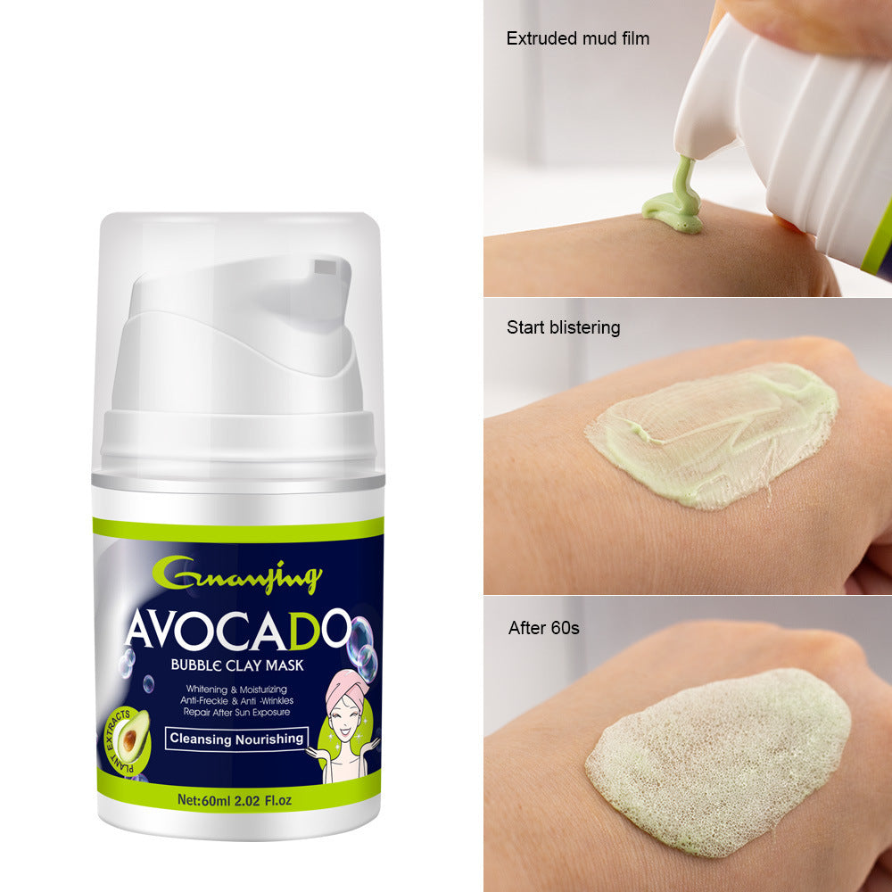 Avocado Bubble Oil Control Blackhead Removal Clean Pores Clay Mask Brilliant Roots