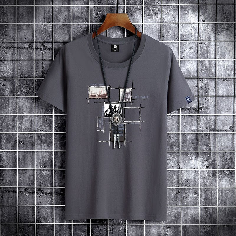 Short sleeve cotton summer man t-shirt casual loost men tshirt cool o-neck oversized t shirt male tee shirt clothes for teens eprolo
