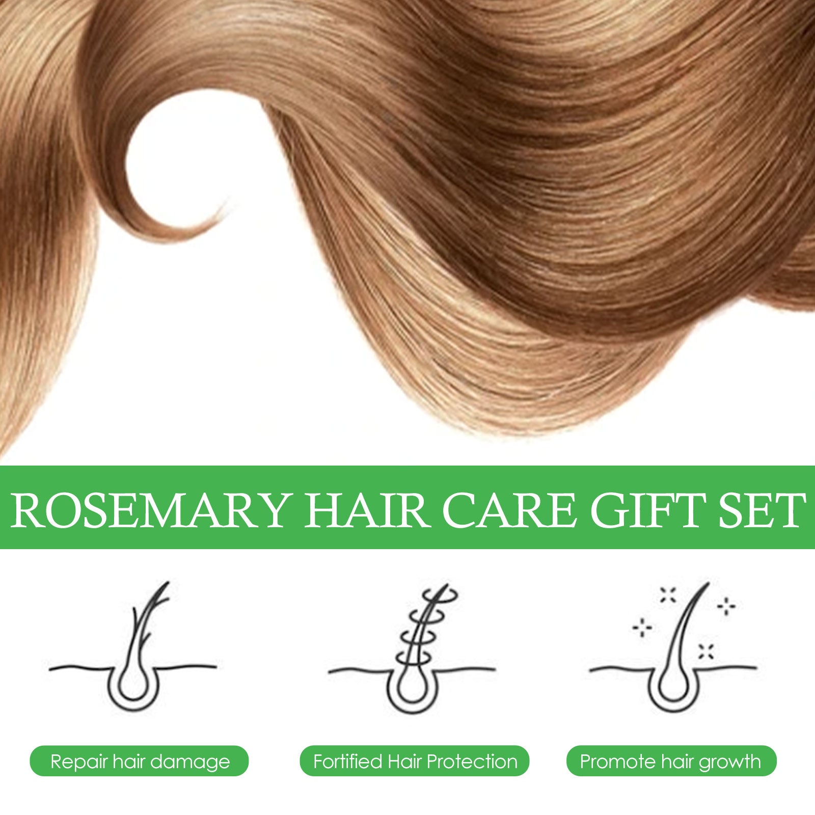 Rosemary Hair Care Nourish Hair Soft Fluffy Strong Moisturizing Root Hair Care Gift Set eprolo