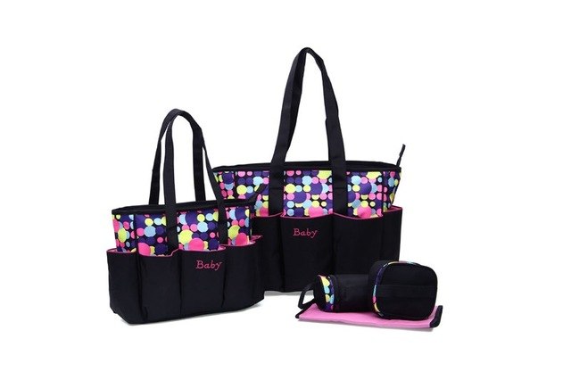 5pcs Large Baby Diaper Bag Set For Mom Mother Women Tote Bag Maternity Changing Nappy Bags Organizer Baby Care eprolo