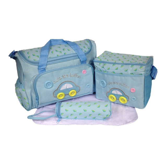 4 Pieces/Set Fashion Infant Baby Nappy Bag, Mommy Maternity Bags Large Capacity Baby Bag Stroller Hobos Desinger Nursing Bag eprolo
