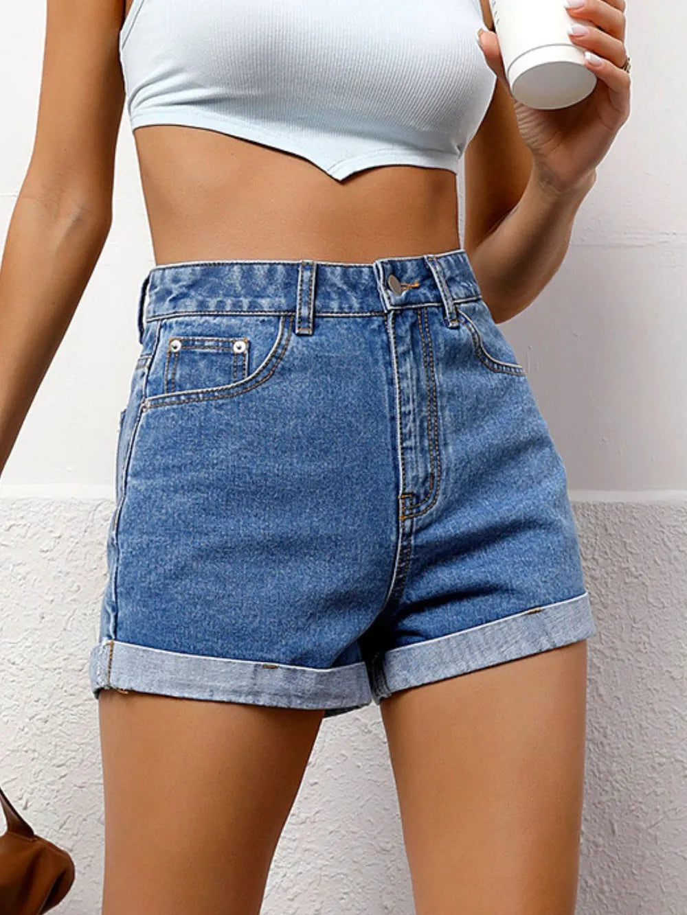 High Waist Denim Shorts eprolo