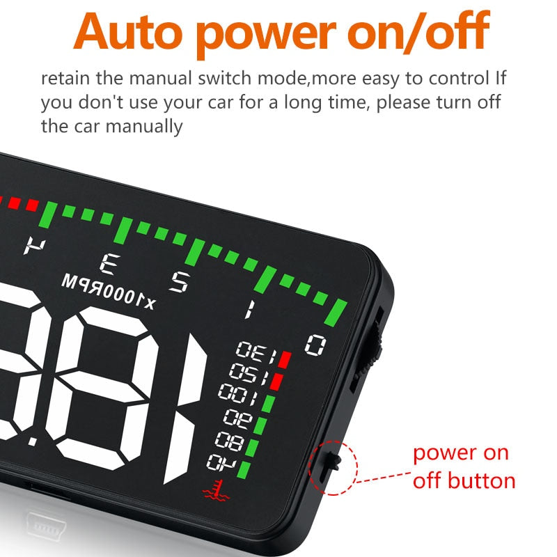 3.5 A900 HUD Head-Up Display Car-styling Hud Display Overspeed Warning Windshield Projector Alarm System Universal Auto eprolo