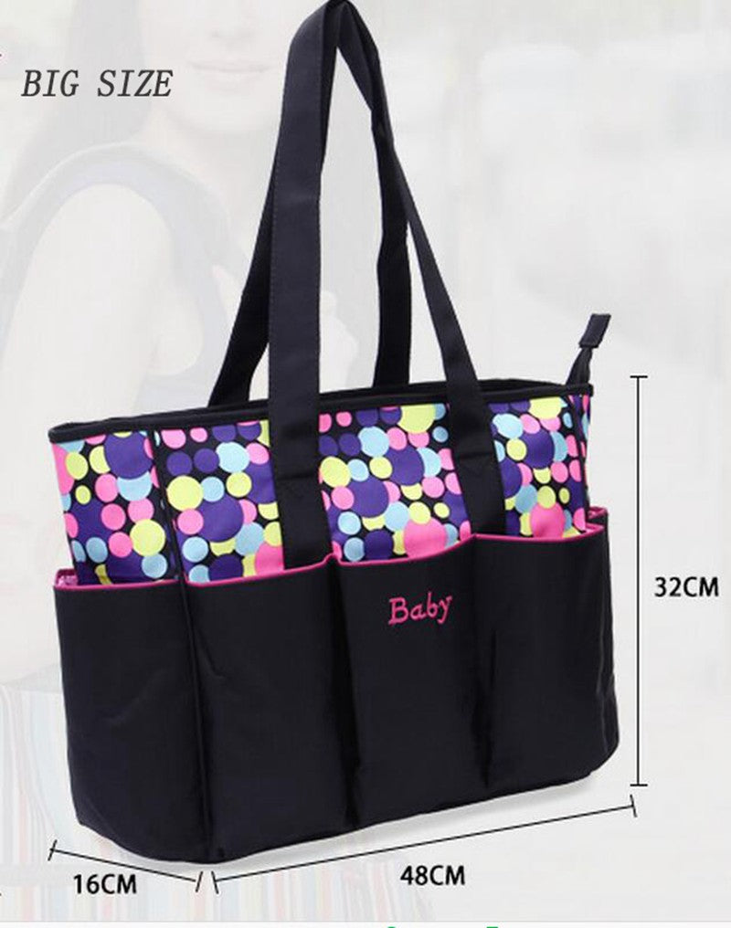 5pcs Large Baby Diaper Bag Set For Mom Mother Women Tote Bag Maternity Changing Nappy Bags Organizer Baby Care eprolo
