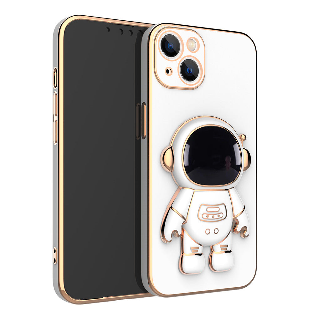 3D Astronaut Phone Case Anti-Drop Electroplating Bracket Brilliant Roots