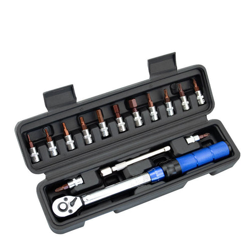15-Piece Bike Torque Wrench Set, High Precision Preset Torque 2-24Nm Adjustable Ratchet with 1/4 Inch Drive eprolo