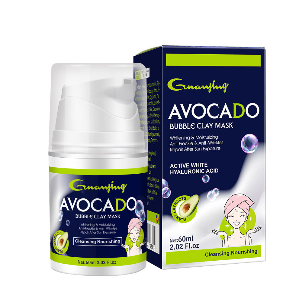 Avocado Bubble Oil Control Blackhead Removal Clean Pores Clay Mask Brilliant Roots