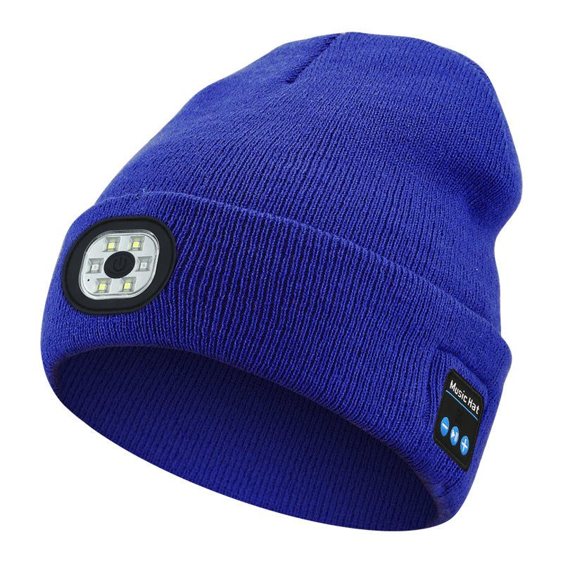 Warm LED Beanie with Bluetooth 5.4 Stereo, USB Rechargeable & 3-Level Adjustable Light | Music & Heating Winter Hat eprolo