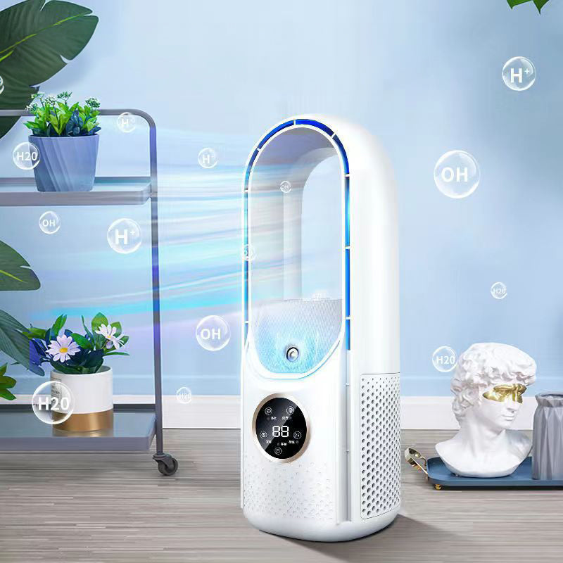 Six - speed timed silent AC cooling fan, new mini portable AC, USB air cooler, bladeless electric fan. eprolo