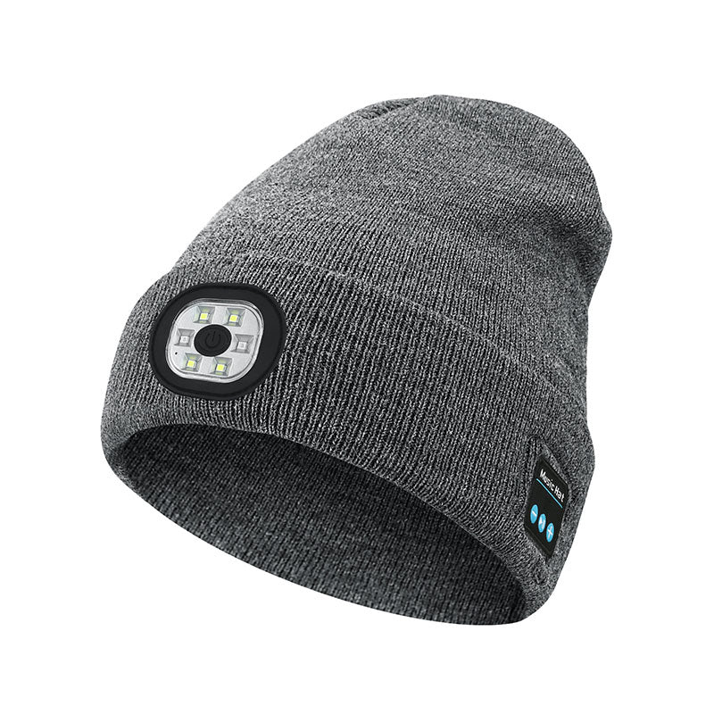 Warm LED Beanie with Bluetooth 5.4 Stereo, USB Rechargeable & 3-Level Adjustable Light | Music & Heating Winter Hat eprolo