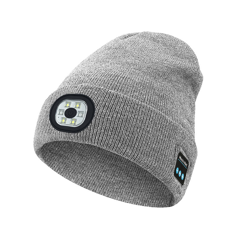 Warm LED Beanie with Bluetooth 5.4 Stereo, USB Rechargeable & 3-Level Adjustable Light | Music & Heating Winter Hat eprolo