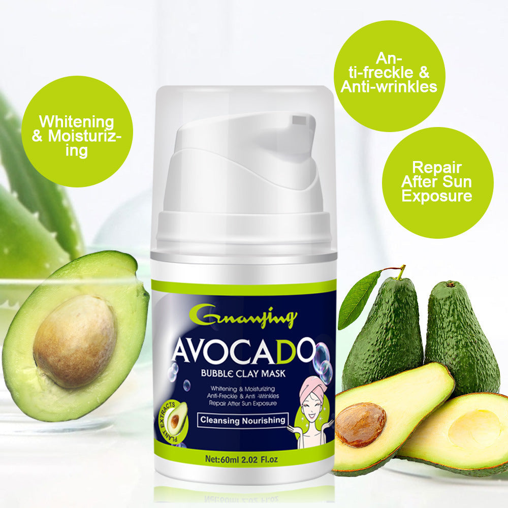 Avocado Bubble Oil Control Blackhead Removal Clean Pores Clay Mask Brilliant Roots
