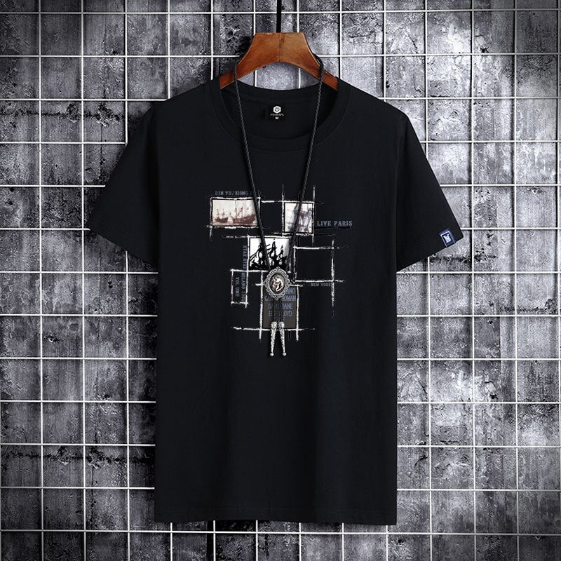 Short sleeve cotton summer man t-shirt casual loost men tshirt cool o-neck oversized t shirt male tee shirt clothes for teens eprolo