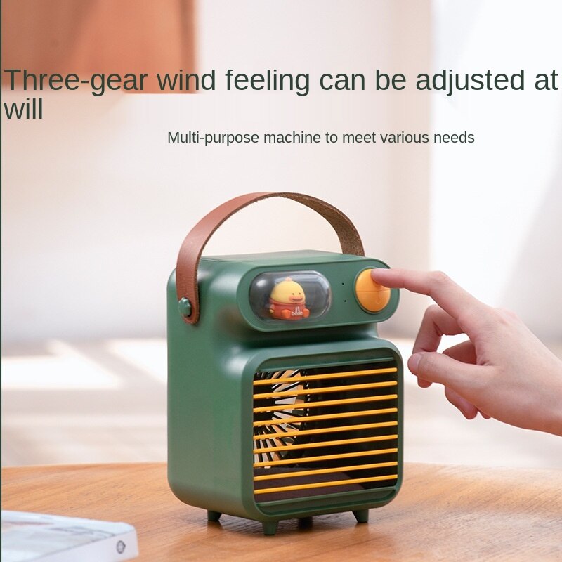 USB Water Cooling Fan Desktop Air Cooler Mini Portable Rechargeable Household Spray Fan eprolo