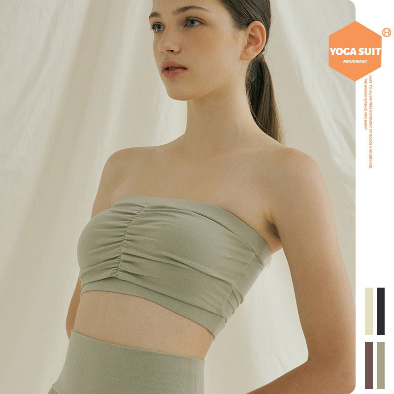 New Yoga Bra With Bra Pad And Bra Ins Sexy Cut Men's Slim Dancing Suit Fitness Vest eprolo