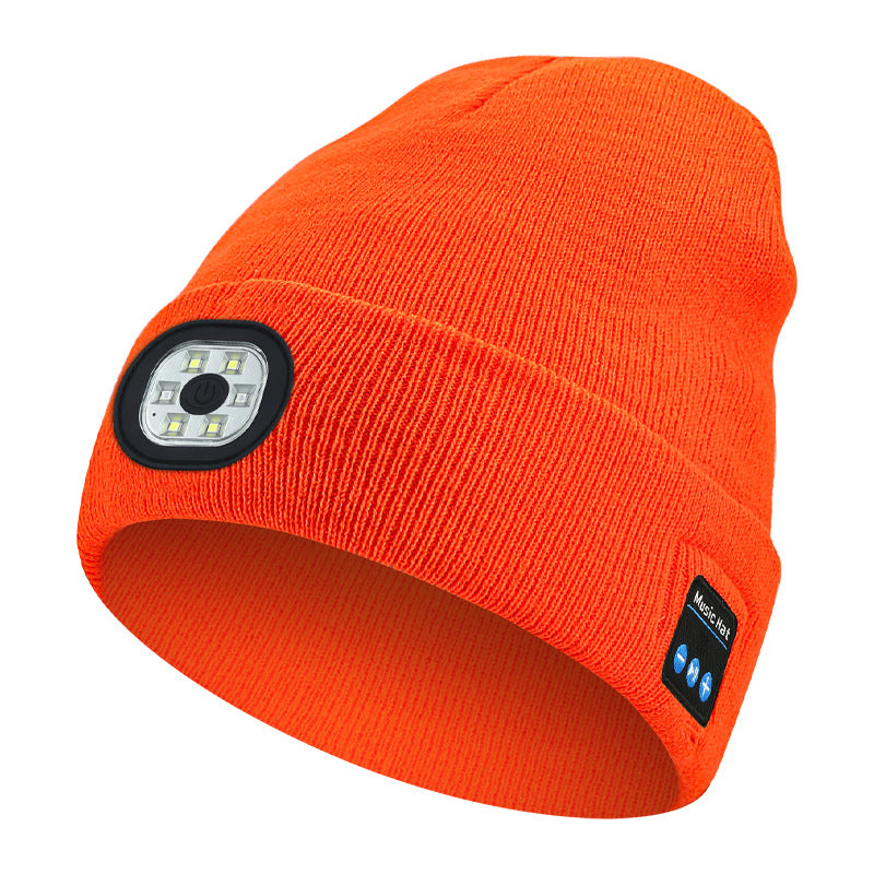Warm LED Beanie with Bluetooth 5.4 Stereo, USB Rechargeable & 3-Level Adjustable Light | Music & Heating Winter Hat eprolo