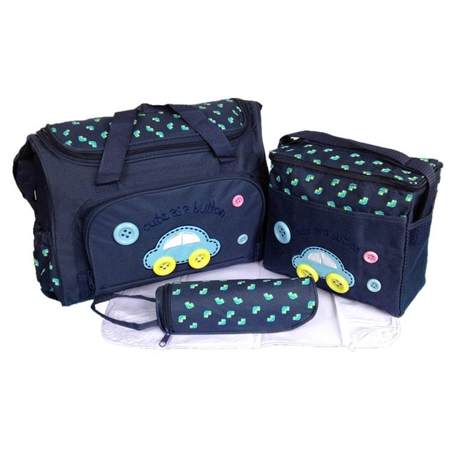 4 Pieces/Set Fashion Infant Baby Nappy Bag, Mommy Maternity Bags Large Capacity Baby Bag Stroller Hobos Desinger Nursing Bag eprolo