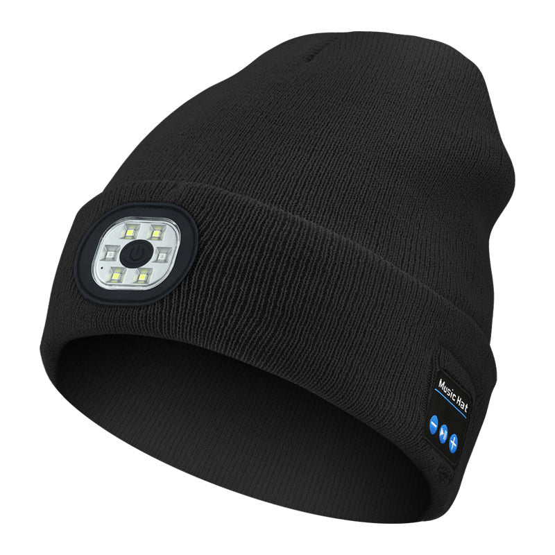 Warm LED Beanie with Bluetooth 5.4 Stereo, USB Rechargeable & 3-Level Adjustable Light | Music & Heating Winter Hat eprolo