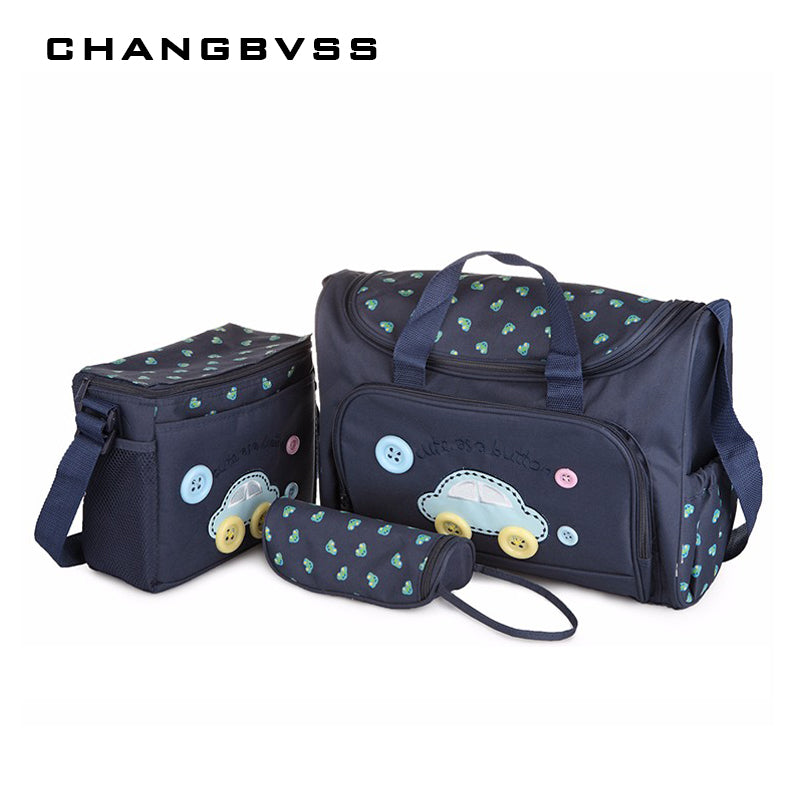 4 Pieces/Set Fashion Infant Baby Nappy Bag, Mommy Maternity Bags Large Capacity Baby Bag Stroller Hobos Desinger Nursing Bag eprolo