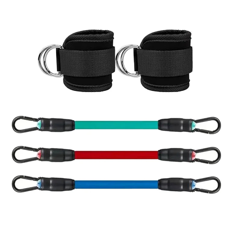 Ankle Straps Resistance Bands Set Fitness Workout Exercise Equipment Ankle Weight Yoga Elastic Fitness Band For Gym Man Woman Brilliant Roots