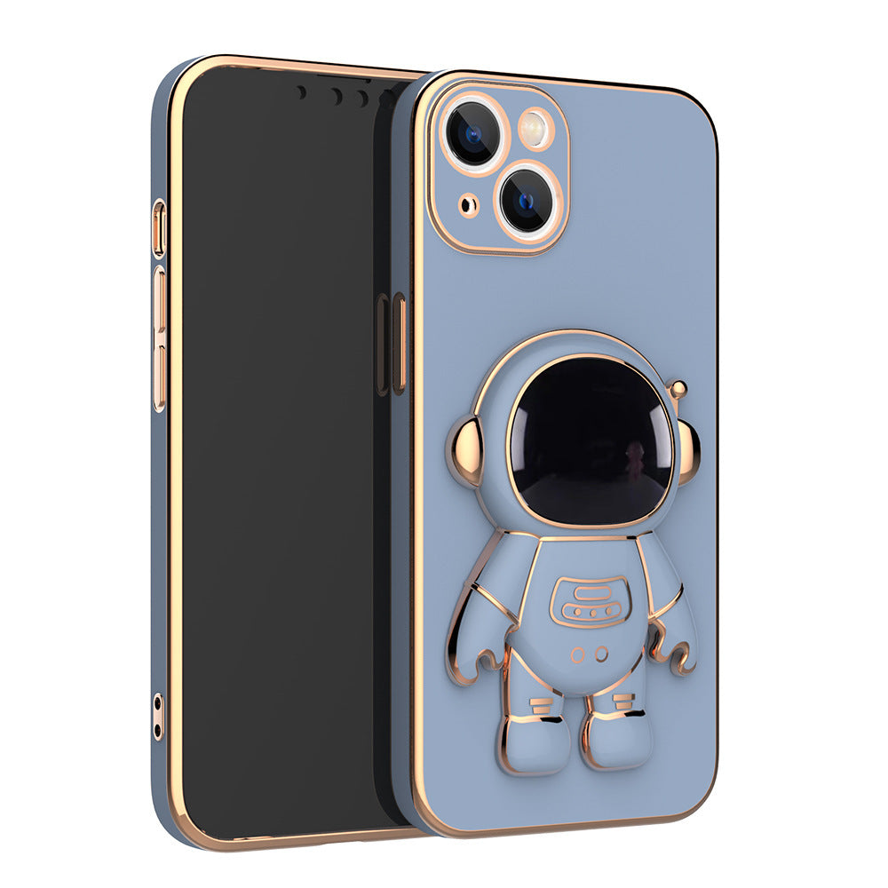 3D Astronaut Phone Case Anti-Drop Electroplating Bracket Brilliant Roots