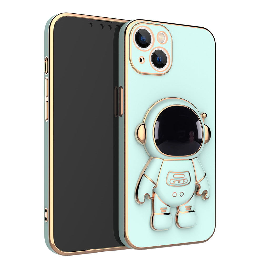 3D Astronaut Phone Case Anti-Drop Electroplating Bracket Brilliant Roots
