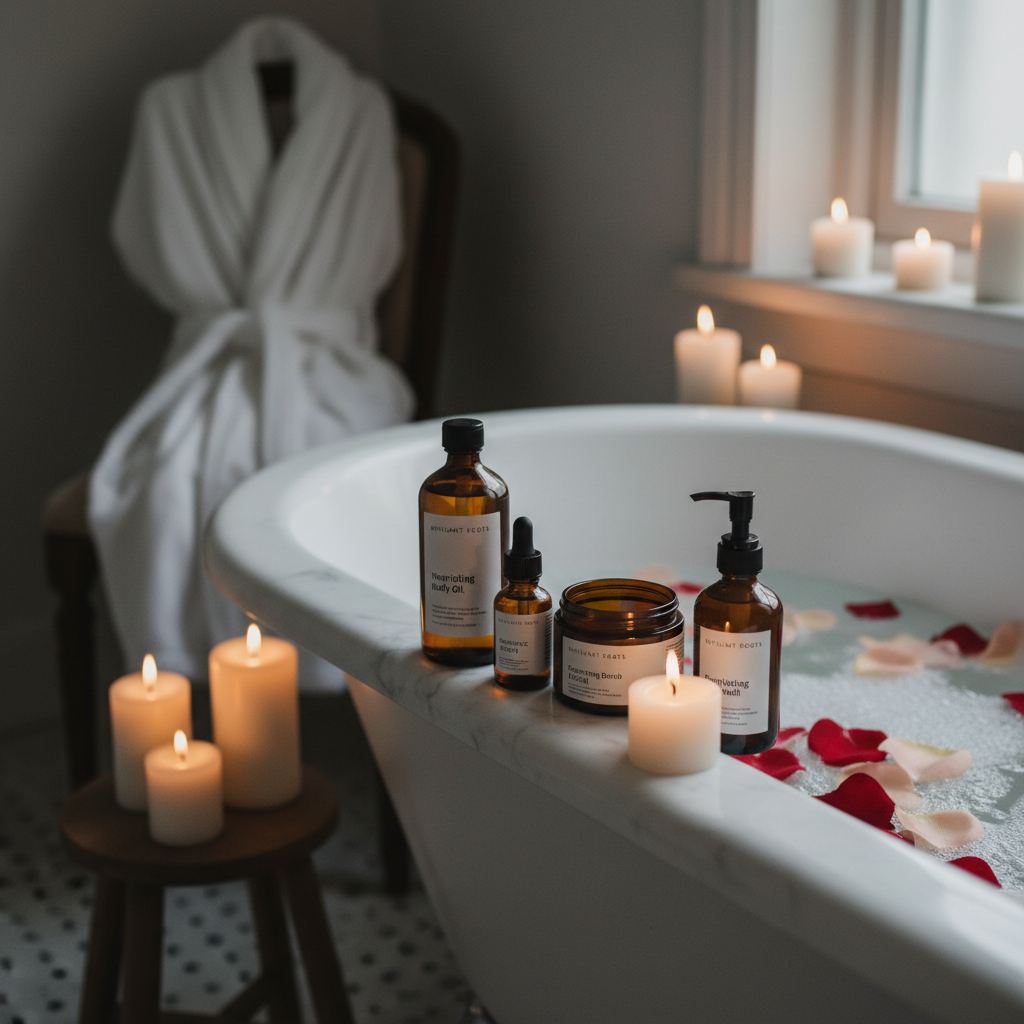 Skin Ritual Kit – Lifestyle Spa Bath Scene